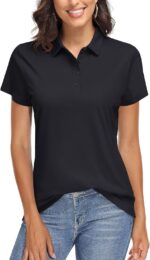 TACVASEN Women's Golf Polo Shirts Short Sleeve UPF 50+ Sun Protection Golf Shirts for Women Quick Dry Collared Polos - Image 2