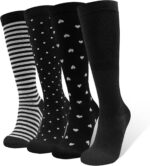 HYCLES Compression Sock for Women Men 4 Pairs for Athletic Sports Pregnacy Travel - Image 2