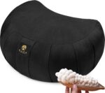 Organic Crescent Zafu Meditation Cushion - Ultra Comfy Kapok Filling - Designed to Prevent & Relieve Back Pain - Image 2