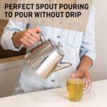VeoHome Stainless Steel Tea Pot with Infuser - Keeps Heat Thanks to its Double Wall, Silver (0.5 Liter (17 oz))… - Image 3