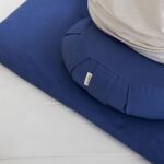 CRESCENT Zafu Meditation Cushion | Organic Cotton | Buckwheat Hulls | Removable Washable Cover - Image 6