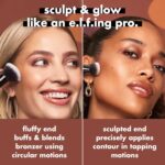 e.l.f. Liquid Bronzer & Contour Duo Brush, Silky Highly Pigmented Formula with Dual-ended Makeup Brush, Synthetic Bristles, 100% Vegan and Cruelty-Free - Image 4