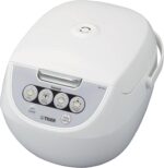 TIGER JBV-A10U 5.5-Cup (Uncooked) Micom Rice Cooker and Warmer with Tacook Food Steamer Cooking Tray Technology, White - Image 2