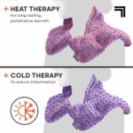 Sharper Image Heated Neck & Shoulder Wrap - Microwavable Warm & Cooling Plush Pad, Scented Aromatherapy (100% Natural Lavender & Herb Spa Blend), Pain Tension Headache Relief Therapy, Gift for Women - Image 4