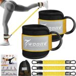 Ankle Resistance Bands with Cuffs, Leg and Glutes Workout Equipment, Resistance Bands with Ankle Straps for Cable Machine Kickbacks, Booty Workouts, Lower Body Exercises - Home Gym Exercise Equipment - Image 2