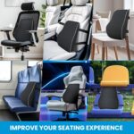 Lumbar Support Pillow for Office Chair,Office Home, College Dorm Room Essentials,Back Support Pillow for Car, Chair Cushions,Back Pain Relief Improve Posture,Mesh Cover Double Adjustable Straps - Image 9