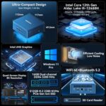 GEEKOM Mini PC IT12(3-Year Quality Support),with 12th Gen Intel i5-12450H Mini Computers,16GB RAM/512GB NVMe PCIe Gen 4 SSD Windows 11 Pro Desktop PC,USB 4.0/2.5G LAN/8K,for Business|Office|Home - Image 3