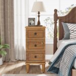 Tribesigns Solid Wood End Table, Fully Assembled Narrow Side Table with Drawers, Pre-Assembled Nightstand Slim Bedside Table for Small Spaces, Living Room, Bedroom - Image 6