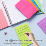 9 Pack Lined Sticky Notes 4x6 in Post Sticky Notes with Lines, 9 Bright Colors Large Ruled Post Sticky Colorful Super Sticking Power Memon Pads, for Office, Home, 35 Sheets/Pad - Image 4