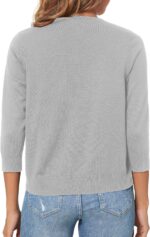 Urban CoCo Women's 3/4 Sleeve Shrugs Open Front Cropped Sweater Cardigan - Image 6