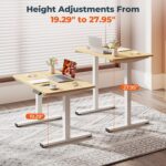 Small Adjustable Stand Up Desk for Children,One-Piece Standing Desk 31.5 x 19.7 Inch, Home Office Desk Computer Workstation, Maple - Image 7