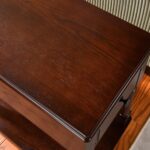 Narrow End SideTable with Drawer and Storage Shelf, Solid Wood Sofa Tables, Slim Beside Table-, Telephone for Small Spaces, Living Room, 22"L x 13"W x 22.7"H No-tools Assembly Dark Walnut BBJ004DWA - Image 9