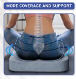 Seat Cushion Extra Large - Firm Memory Foam Chair Pad for Recliner, Wheelchair, Office Chair, Stadium, Bleacher, Car, Floor, Patio Furniture, Bariatric Overweight Users 19”x17”x3” - Image 6