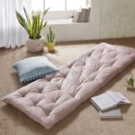 Intelligent Design Edelia Foldable Poly Chenille Light Weight Lounge Floor Pillow Cushion Tufted Seat for Meditation, Game Playing, Yoga, Reading with Travel Wrap, 27"W x 74"L, Blush - Image 2