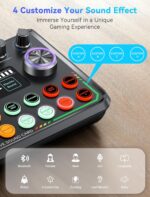 SINWE Podcast Equipment Bundle,Audio Interface with Studio Condenser Microphone for Smartphone & PC,Plug-and-Play Live Sound Card,Perfect for Streaming, Singing, YouTube & Gaming - Image 4