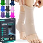 Modvel Foot & Ankle Brace Socks for Sprained Ankle Compression Sleeve - Plantar Fasciitis Relief Brace, Foot Support for pain Women & Men - Tendonitis & Arthritis Feet Sleeve, Stabilizing Ankles Wrap - Image 2