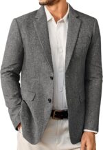 Vssjavun Mens Sport Coats Casual Blazer Two Button Lightweight Business Suit Jacket - Image 2