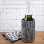 RSVP International Grey Marble Cooler, 4.5" x 7" | Use with Champagne, Wine, Beer, Kitchen Tools & More | Keeps Drinks Cold in Elegance, One Size - Image 4