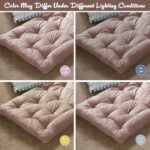 Intelligent Design Edelia Foldable Poly Chenille Light Weight Lounge Floor Pillow Cushion Tufted Seat for Meditation, Game Playing, Yoga, Reading with Travel Wrap, 27"W x 74"L, Blush - Image 8