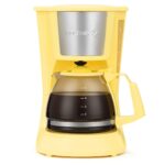 Holstein Housewares 5 Cup Drip Coffee Maker – Compact and User-Friendly with Auto Pause & Serve, Reusable Filter, Measuring Spoon & Glass Carafe, Office & Dorm Use, Yellow - Image 2