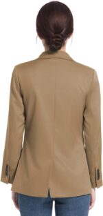 Garemcy Women's Business Casual Blazer Spring Fall Lapel Long Sleeve Open Front 2 Button Office Jacket Suit with Pockets - Image 5