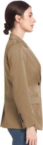 Garemcy Women's Business Casual Blazer Spring Fall Lapel Long Sleeve Open Front 2 Button Office Jacket Suit with Pockets - Image 4