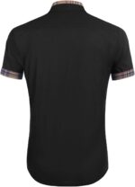 COOFANDY Mens Short Sleeve Dress Shirts Casual Wrinkle Free Shirt Plaid Collar Summer Button Down Shirts - Image 5