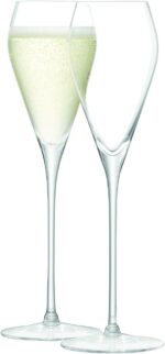 LSA Wine Prosecco Glass 250ml Clear | Set of 2 | Mouthblown & Handmade Glass | WI54 - Image 2
