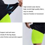 JWJ Mens 2 in 1 Running Shorts Quick Dry Gym Athletic Workout Clothes with Side Pockets - Image 4