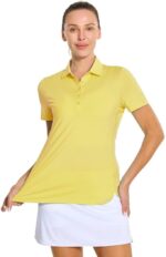 M MAELREG Womens Golf Shirt Short Sleeve 5 Buttons Quick Dry Casual Solid Moisture Wicking Tennis Polo Shirts for Women - Image 5