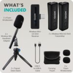 Movo Wireless Mini UC-Duo USB-C Wireless Microphone for iPhone 15/16/Android/PC/Macbook Podcast Equipment Bundle with WMX-HM Handle/Desktop Mic Stand for Podcasting, Interviews, and Content Creation - Image 9