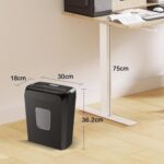Bonsaii Paper Shredder for Home Use, 3.4 Gal Wastebasket, 6 Sheet Crosscut Paper Credit Cards, Staples, and Clips Shredder for Home Office Use, Portable Handle Design (C237-B New Version) - Image 5