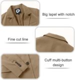 Garemcy Women's Business Casual Blazer Spring Fall Lapel Long Sleeve Open Front 2 Button Office Jacket Suit with Pockets - Image 7
