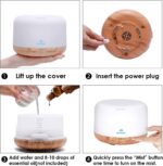 500ml Diffuser with Remote Control Waterless Automatic Shut Off Essential Oil Diffusers with Timing Mode Adjustable Oil Diffuser for Home - Image 4