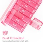 AUVON XL Weekly Pill Organizer 2 Times a Day with One-Side Large Opening Design for Easy Filling, AM PM Pill Box 7 Day, Portable Travel Pill Case for Medication, Vitamins, Fish Oils, Supplements - Image 9