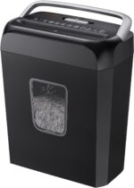 Bonsaii Paper Shredder for Home Use, 3.4 Gal Wastebasket, 6 Sheet Crosscut Paper Credit Cards, Staples, and Clips Shredder for Home Office Use, Portable Handle Design (C237-B New Version) - Image 2