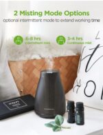 InnoGear Essential Oil Diffuser with Oils, 100ml Aromatherapy Diffuser with 6 Essential Oils Set, Aroma Cool Mist Humidifier Gift Set, Dark Wood Grain - Image 4