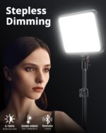 UBeesize 2 Pack LED Video Light Kit, Photography Lighting, 13" Studio Lights with 65" Tripod Stand and Phone Holders, Podcast Lighting for Video Recording,Tiktok,YouTube - Image 4