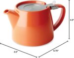FORLIFE Stump Teapot with SLS Lid and Infuser, 18-Ounce, Carrot - Image 4