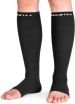 NEWZILL Copper Compression Socks for Women & Men Circulation 20-30mmHg, Graduated Open Toe, Cotton Compression Socks for Nurses - Image 2