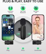 Tearstone Wireless Lavailer Microphone for iPhone, Android, Camera, Professional Wireless Mini Microphone, 4 in 1 Condenser Lapel Mic for Interview Video Podcast Vlog YouTube ASMR TikTok (2 Pcs) - Image 6