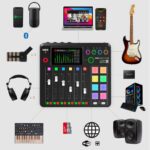 Rode RODECaster Pro II Audio Production Console with 4x Rode PodMic Podcasting Microphones, Rode PSA1+ Professional Boom Arms, Over-Ear Headphones, 32GB microSD Card, XLR Cables and StreamEye Cloth - Image 3