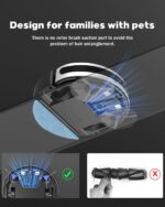 Robot Vacuum and Mop Combo, 5000Pa Suction, Works with 2.4G WiFi/Alexa/App/Remote Control, Schedule Cleaning, Automatic Self-Charging, Ideal for Pet Hair, Hard Floor and Carpet - Image 8