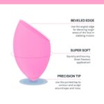 AOA Studio Collection Makeup Sponge Set Makeup Blender Latex Free and High-definition Super Soft Set of 6 Makeup Blender For Powder Cream and Liquid, Beauty Cosmetic Beveled Shape (Pink) - Image 5