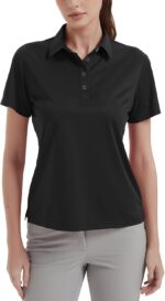 Idtswch Women's Polo Shirts UPF 50+ Casual Work Quick Dry 4 Buttons Short Sleeve Collared Golf Shirt XS-4XL - Image 2