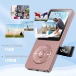 AGPTEK A02S 16GB MP3 Player, 70 Hours Playback Lossless Sound Music Player, Supports up to 128GB, Rose Gold - Image 7
