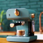 Coffee Machine Maker Household Semi-Automatic Steam (Green) (Green) - Image 3