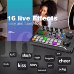 F998 Podcast Equipment Bundle, Audio Interface & BM888 Recording Studio Microphone, Professional Live Sound Card w/Dj Mixer Effects & Voice Changer for Live Streaming Gaming YouTube TikTok - Image 5