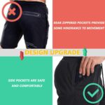 JWJ Mens 2 in 1 Running Shorts Quick Dry Gym Athletic Workout Clothes with Side Pockets - Image 5