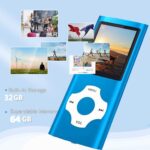 MP3 Player / MP4 Player, Hotechs MP3 Music Player with 32GB Memory SD Card Slim Classic Digital LCD 1.82'' Screen MINI USB Port with FM Radio, Voice Record (Deep Blue) - Image 3